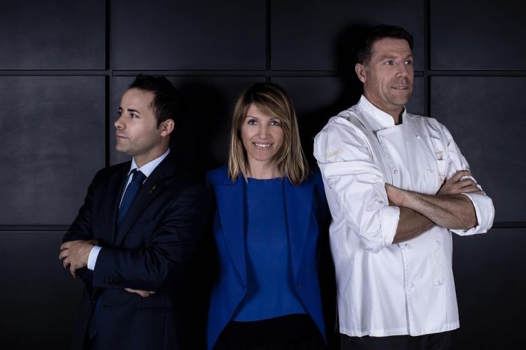 Il maître-sommelier Daniele Molinaro, la patron Francesca Poli, lo chef Terry Giacomello (foto Gianluca Poli)
