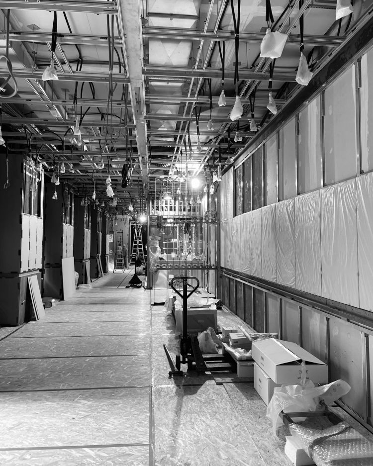 Un'immagine del cantiere in via Piero della Francesca