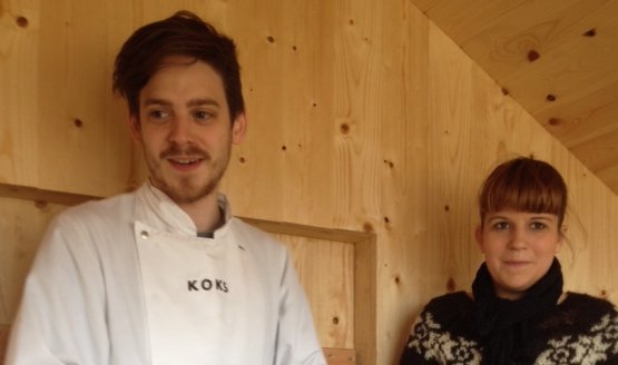 Lo chef del Koks Poul Andrias Ziska, 25 anni, faroese e la sommelier Karin Visth, svizzera (foto Zanatta)