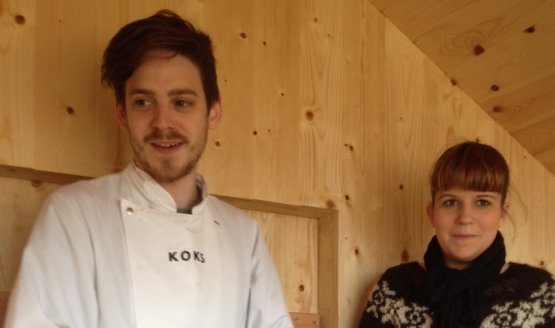 Lo chef del Koks Poul Andrias Ziska, 25 anni, faroese e la sommelier Karin Visth, svizzera (foto Zanatta)