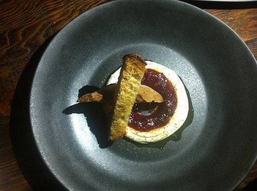 Home made ricotta with cranberries, olive oil and toasted bread