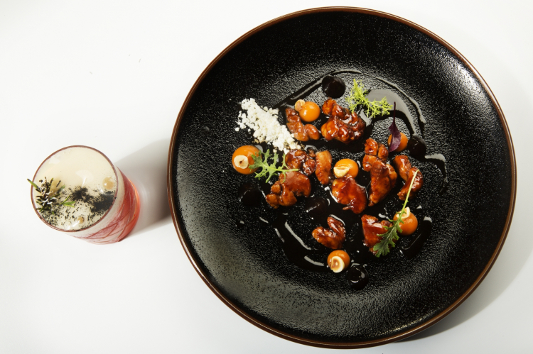 Animelle al chinotto e carota abbinate al drink Nerone