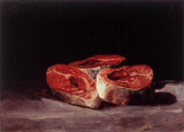 "Tranci di salmone" (Francisco Goya, 1808-1812)
