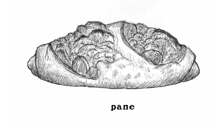 Il pane di Niko Romito nell'illustrazione di Gianluca Biscalchin
