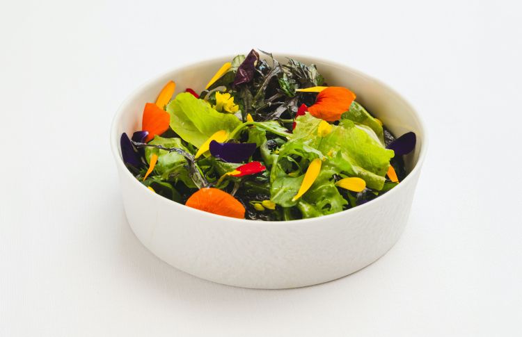 Insalata con frutta di non-stagione