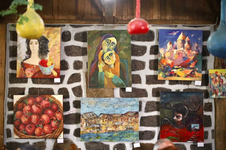 Drawings at the Machanents House. Armenian art is strongly tied to its Christian tradition
