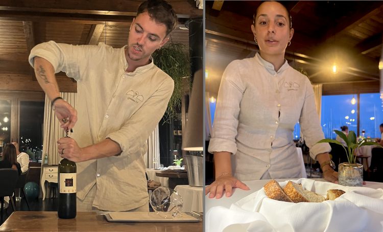 COLONNE DI SALA. Il sommelier Marco De Signoribus e Beatrice Bartoletti