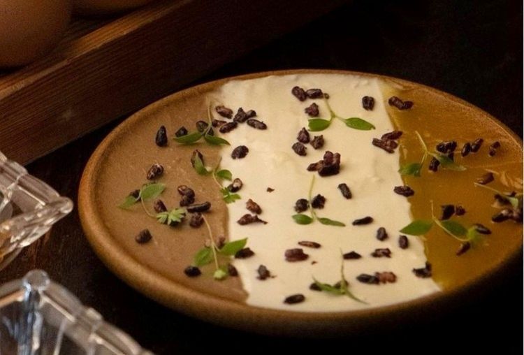 Paté di pollo, gel di agrumi, yogurt