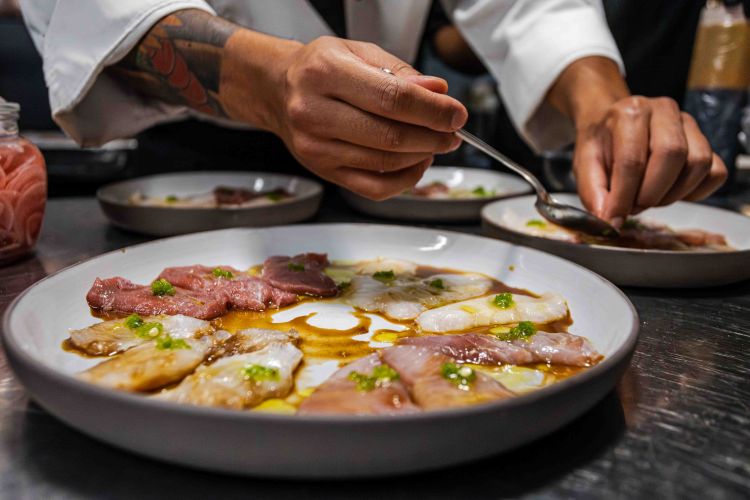 Tataki di pesce azzurro
