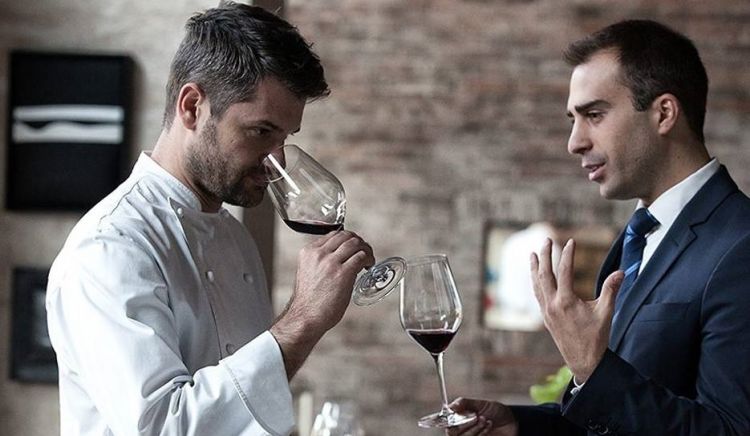 Con Sebastian Ferrara, direttore di sala e sommelier di Enrico Bartolini al MUDEC
