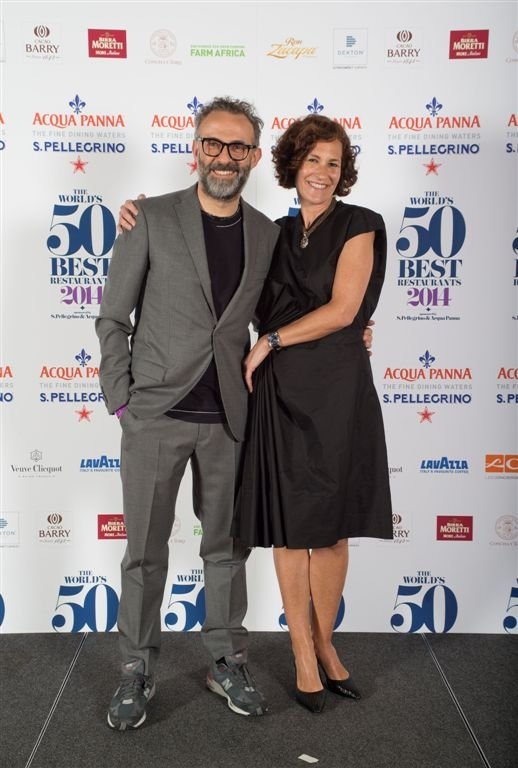 Massimo Bottura con la moglie Lara