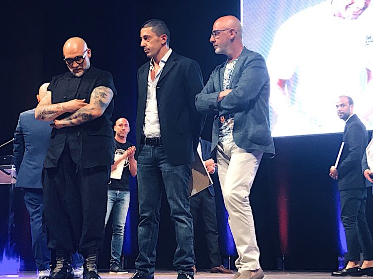In the end, only three people on stage. Left to right Francesco Martucci, Ciro Salvo and Franco Pepe
