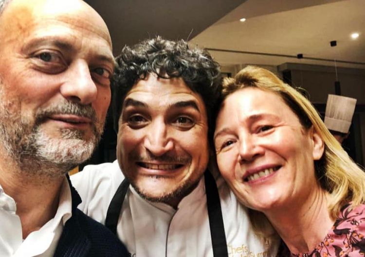 Moreno e Mariella con Mauro Colagreco
