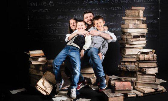 Gipponi con la moglie Angela e i figli a Identità Milano 2019
