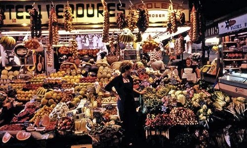 A detail of the Boqueria, the name of the popular 