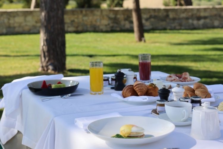 La prima colazione in giardino al Principe di Belludia

