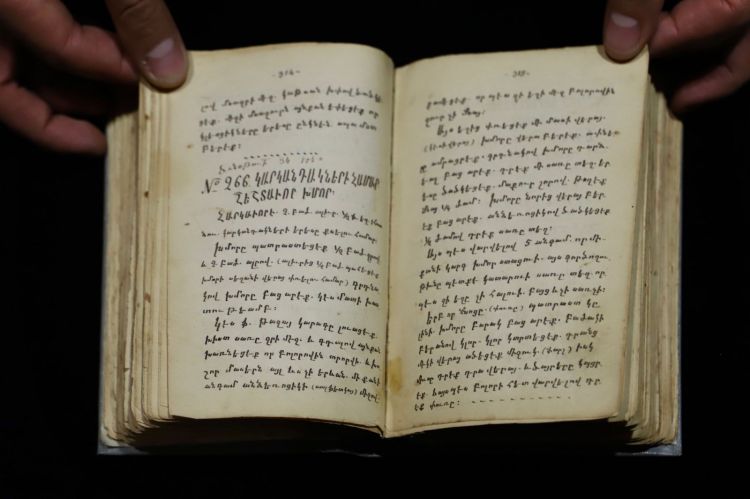 Manuscripts in ancient Armenian kept at Matenadaran, the library with over 17 thousand books and 300 thousand manuscripts