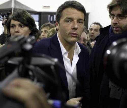 Matteo Renzi      at Vinitaly, the first time for a prime minister (photo credits www.tmnews.it)