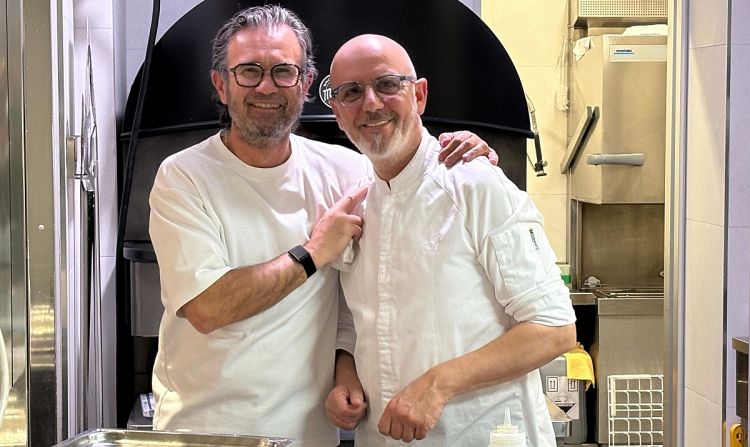 Carlo Cracco e Franco Pepe nella cucina di Identit