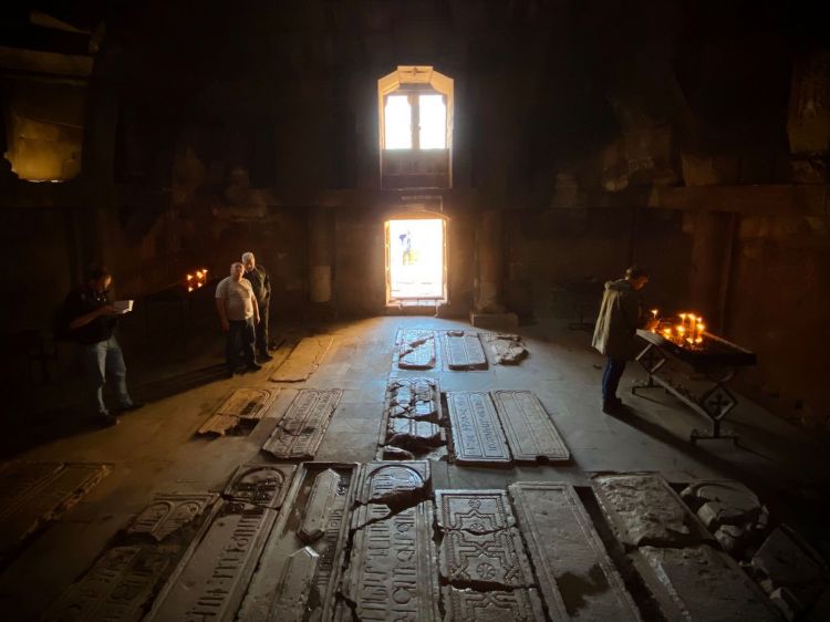 Ancient inscriptions in the monastery of Noravank