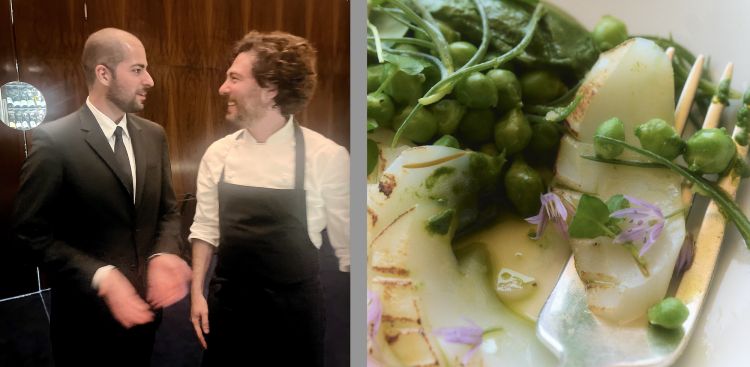 Il sommelier Giampiero Compare, Lorenzo Lunghi e Seppie e piselli