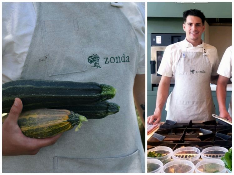 L’esperienza inizia nell’orto. “La buona cucina inizia dalla terra, nei prodotti naturali che ci da e nelle mani degli agricoltori che se ne prendono cura” si legge nella philosophy del progetto. A destra lo chef Augusto Garcia
