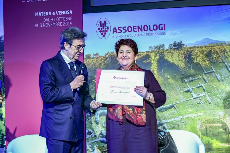 Riccardo Cotarella con il ministro Teresa Bellanova