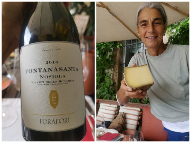 Una orgogliosa casara con una delle sue forme e il vino che meglio si sposa con questi formaggi: la Nosiola. Un vino sapido, corposo, complesso, con una bellissima acidità: colonna vertebrale che gli permette di invecchiare alla grande. Vino che richiama la stessa identità dei formaggi e li accompagna alla perfezione