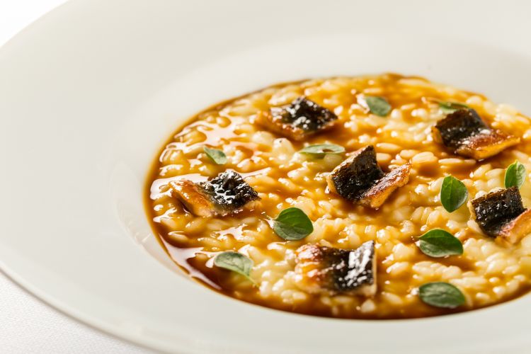 Risotto anguilla e camomilla