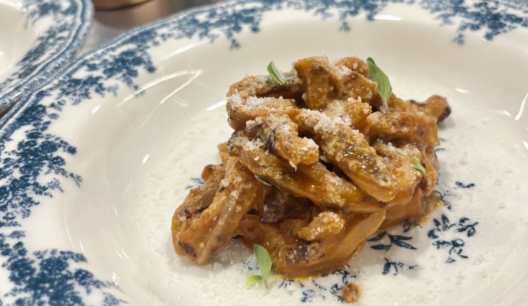 Trippa di teste di polpo con menta e pecorono