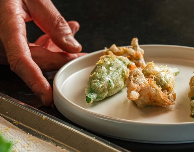 Fiore di zucca fritto
