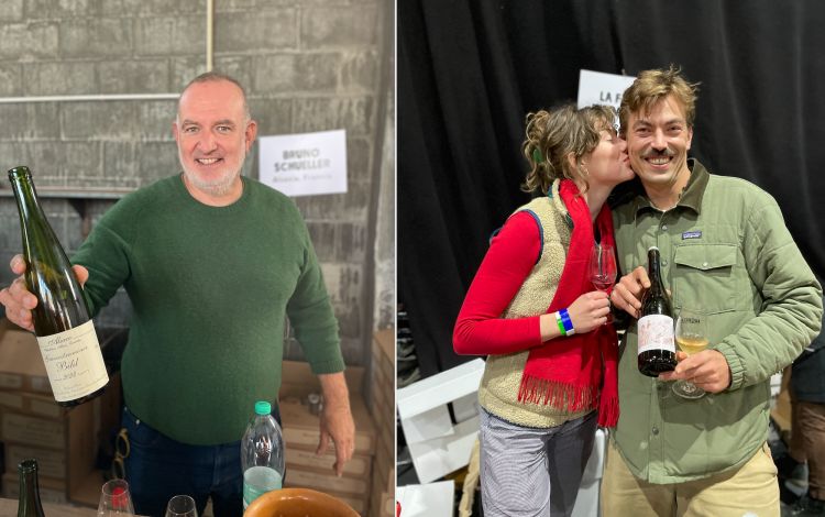 La generosità prorompente del gewurztraminer Bild di Bruno Schueller e Le acidità appetitose della grenache di La Ferme du Pasteur con Coquin de Sort