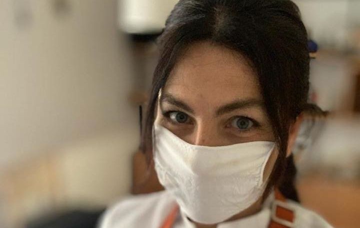 Bianca Celano al lavoro in cucina in questo periodo
