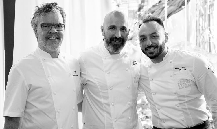 Gordon and Ribaldone with the resident chef at Identità Golose Milano Alessandro Rinaldi
