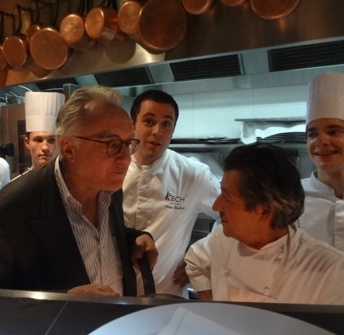 Alain Ducasse con Jacques Maximin da Rech (foto Gilles Pudlowski)