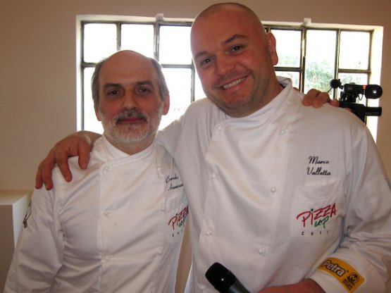 Corrado Assenza e Marco Valletta alla quinta edizione di Pizza Up al Molino Quaglia, novembre 2011 a Vighizzolo d'Este (Padova)