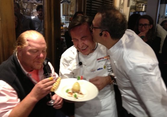 Mario Batali, Daniel Boulud e Massimo Bottura e l'