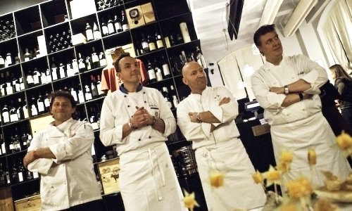I quattro chef che la sera di lunedì 6 febbraio 2