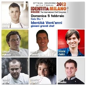 I protagonisti di Identità Vent'anni: in sala Blu 1, 7 grandi interpreti della cucina under 30 d'Europa (collage di Manuel Crippa)