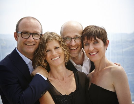 FOTO DI FAMIGLIA  - da sinistra a destra: Federico, Lisa, Alessandro e Roberta Ceretto