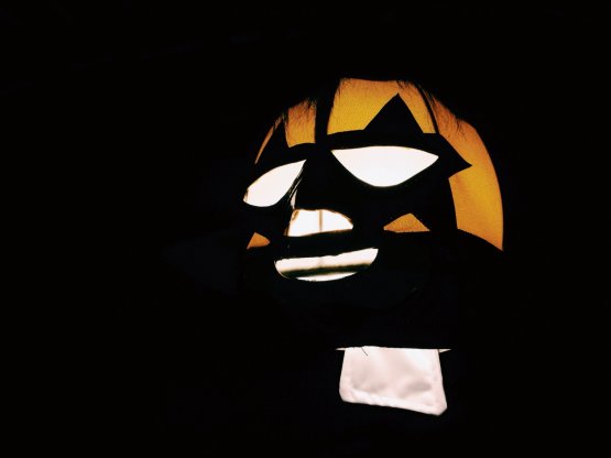 The traditional Mexican luchadores masks are used as lampshades on some lamps in the restaurant