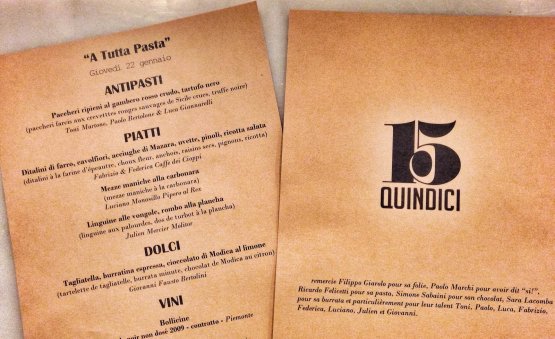 Il menu della serata di giovedì 22 gennaio, a Par