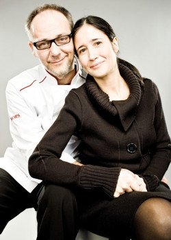 Marcello Leoni, ristorante Leoni di Bologna e Valentina Tepedino, Eurofishmarket (foto Maurizio Camagna)