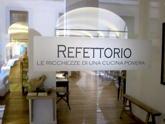 The entrance to the restaurant Refettorio Simplici