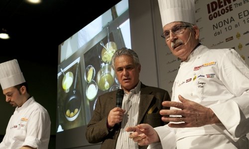 Gilberto Arru, presentatore di giornata e Sergio Mei, chef del Four Seasons e primo relatore di giornata