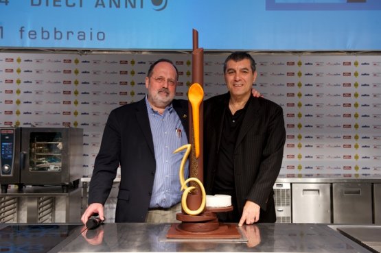 Le due "anime" di Identità Milano (e di tutte le altre iniziative targate Identità Golose): Paolo Marchi e Claudio Ceroni (foto Brambilla-Serrani)