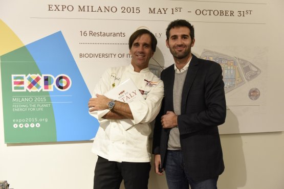 READY FOR EXPO. Davide Oldani with Eataly's Dino Borri