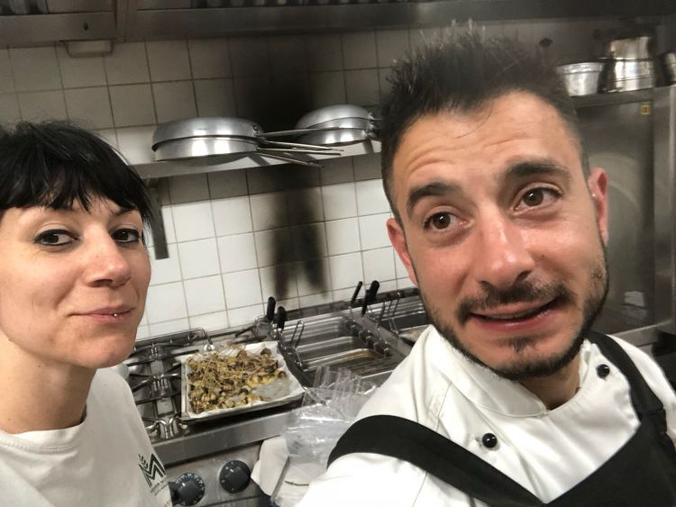 La Pezzella con lo chef Giorgio Alessio Bracaglia

