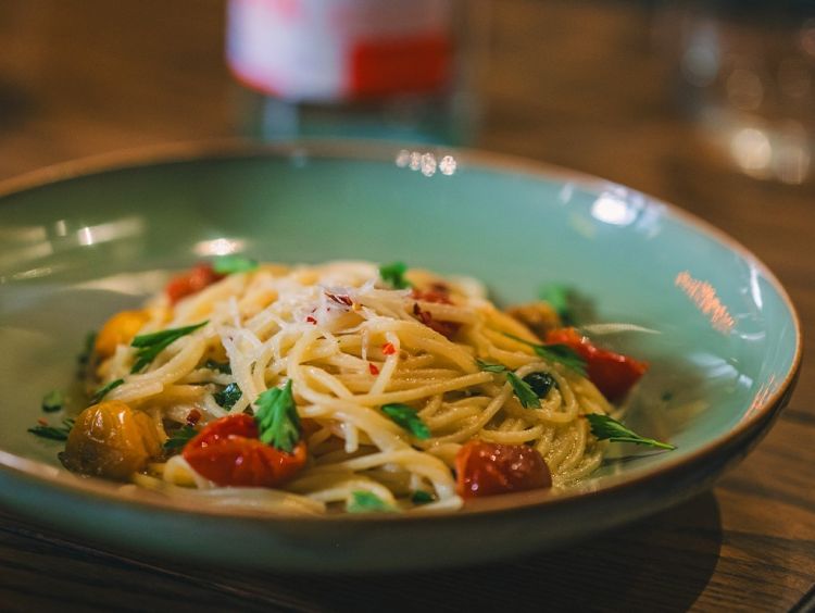 Spaghetti aglio, olio e peperoncino con l'italianissima pasta Di Martino