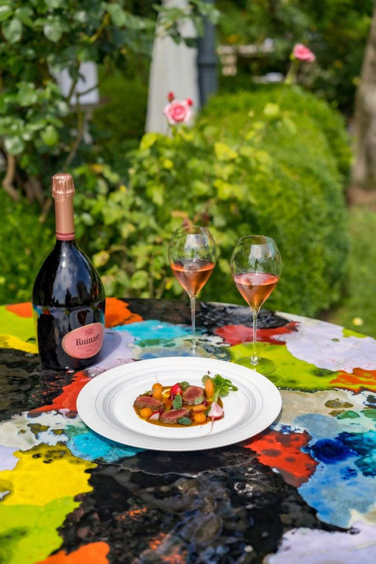 Agnello Brado & radici primaverili con Ruinart Rosé 
